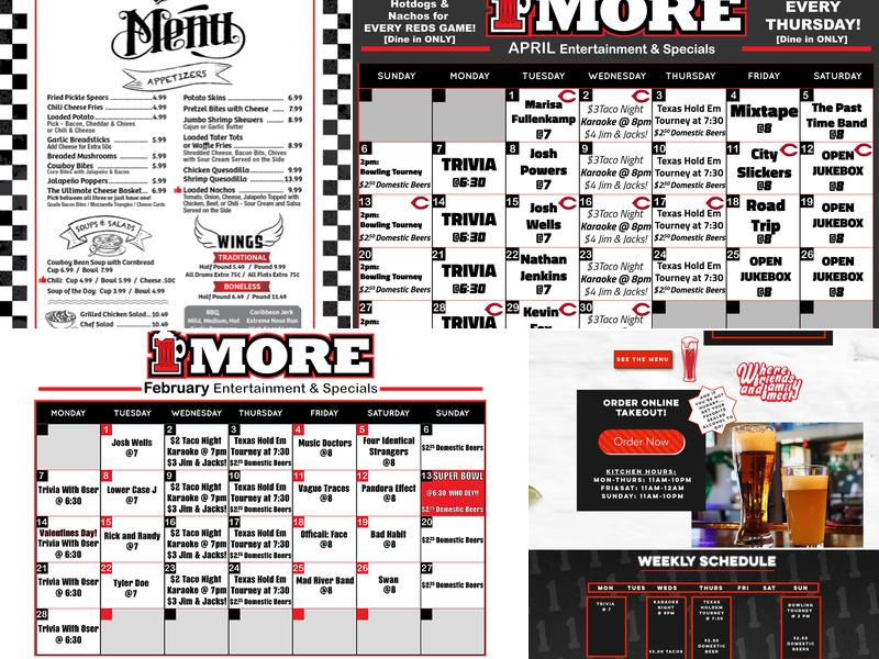 1 More Bar & Grill Menu