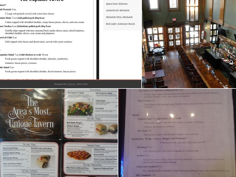 The Captains Tavern Menu