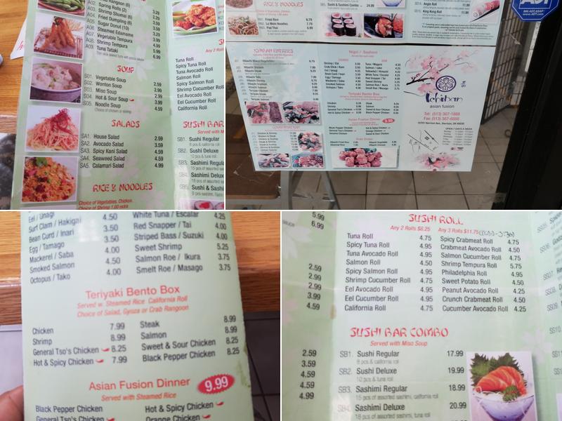 Ichiban Asian Fusion Menu