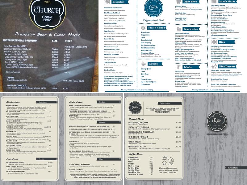 The Church Menu