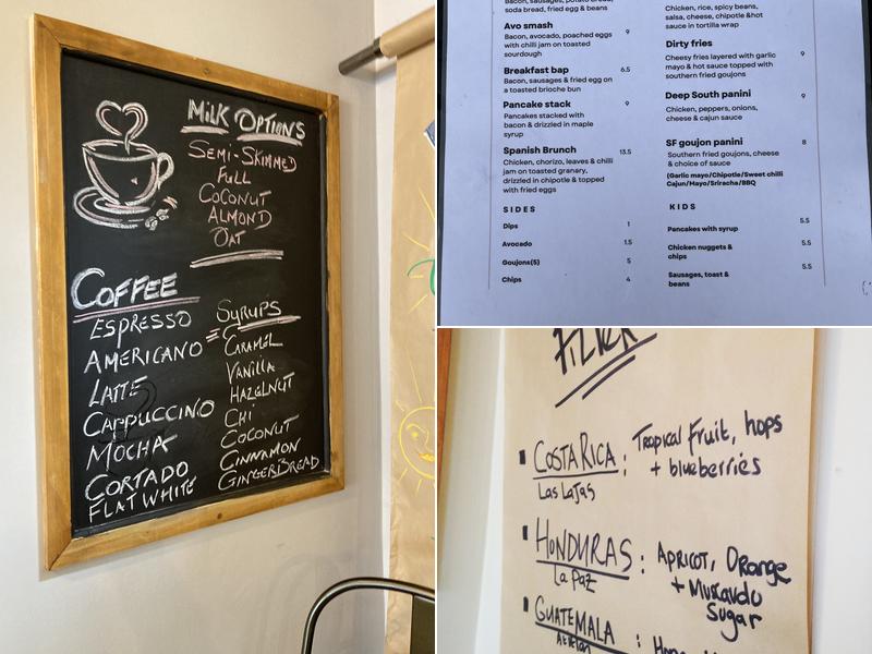 Urban Food & Coffee Menu