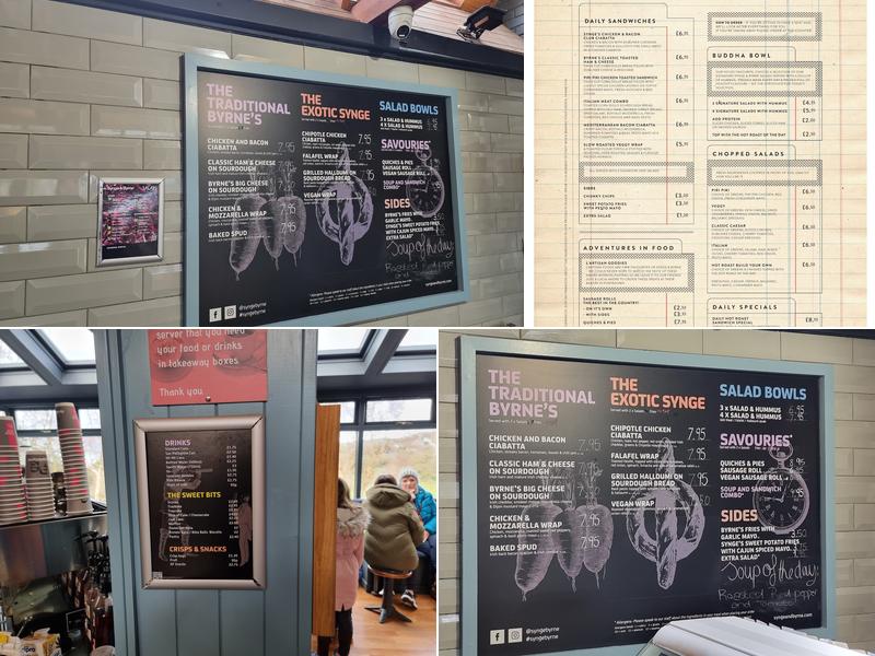 Synge & Byrne, Kilbroney Menu