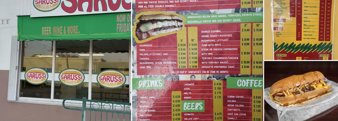 Sarussi Cafeteria and Restaurant Menu