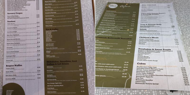 Mauds Cafe Menu