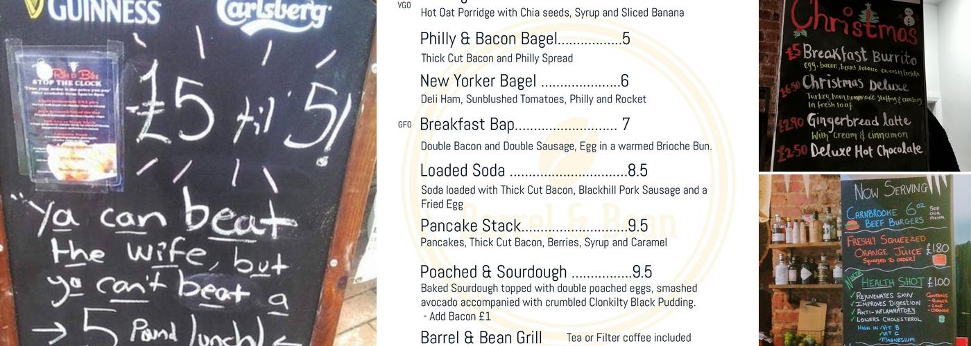 Barrel & Bean Menu