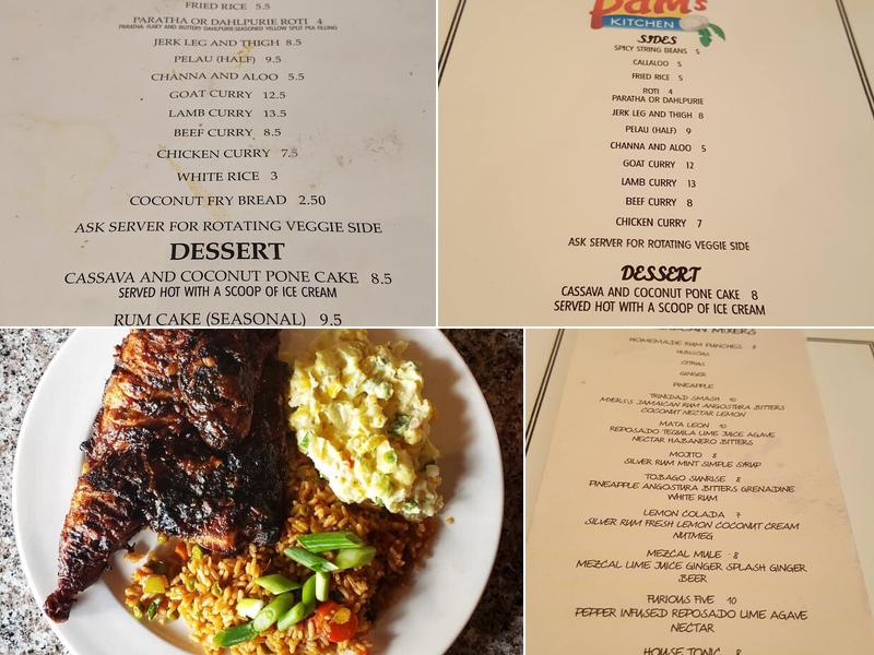 Pam's Kitchen Menu
