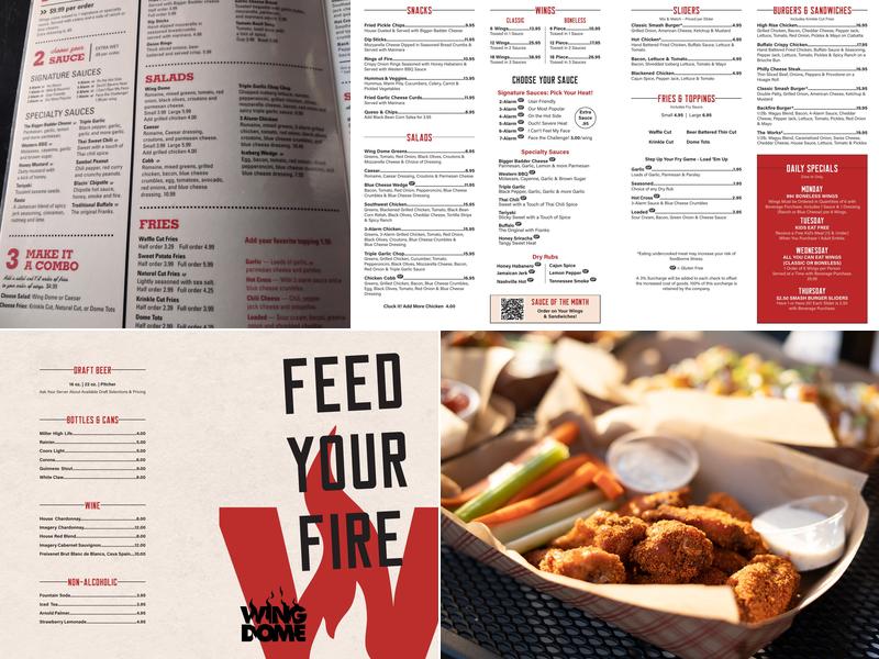 Wing Dome Menu