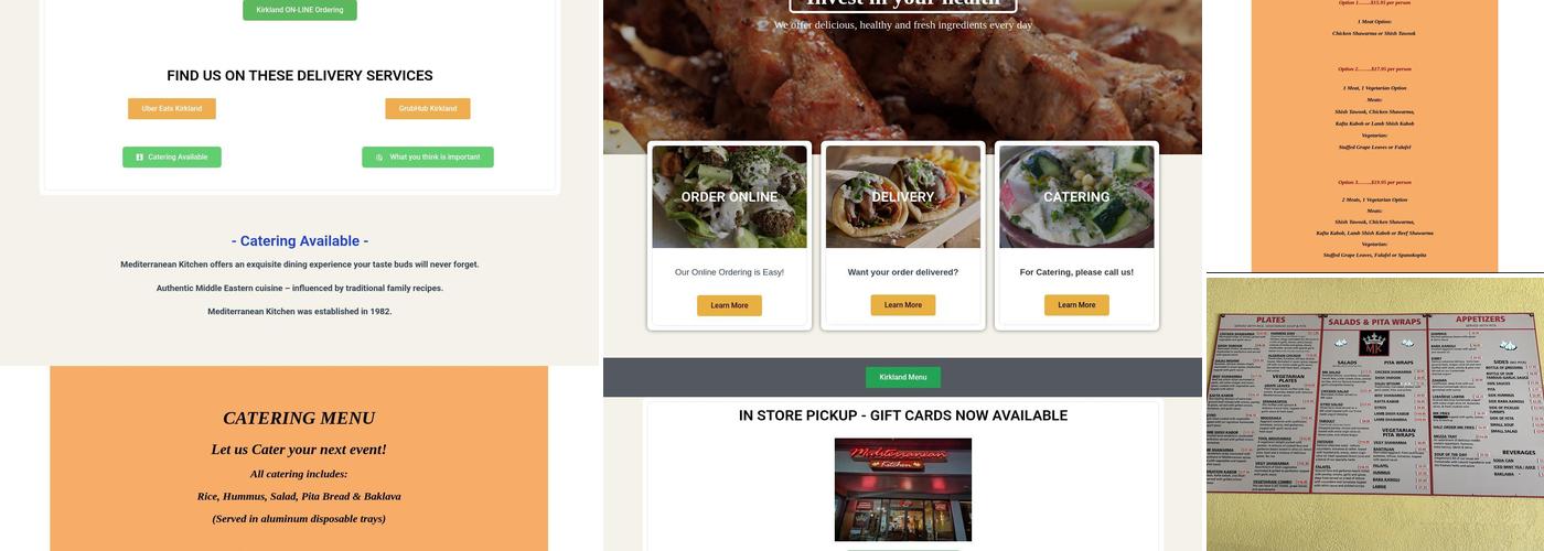 Mediterranean Kitchen Menu