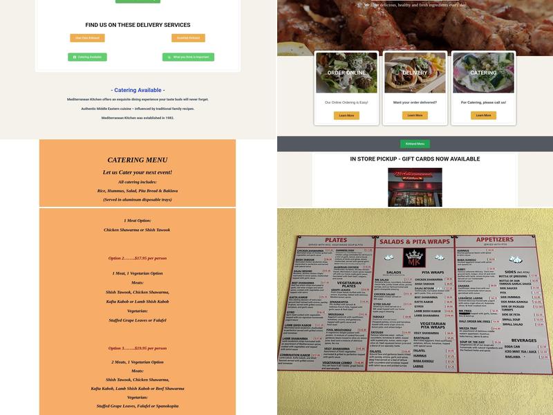 Mediterranean Kitchen Menu