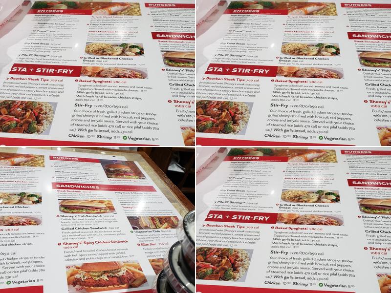 Shoney's Menu