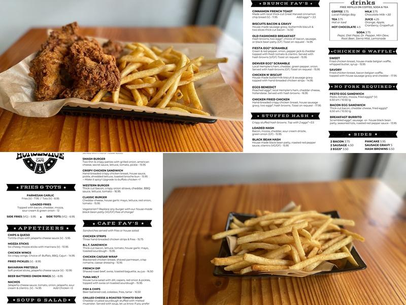 Horseshoe Cafe Menu