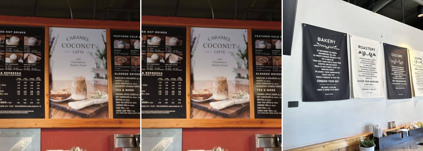 Woods Coffee Menu