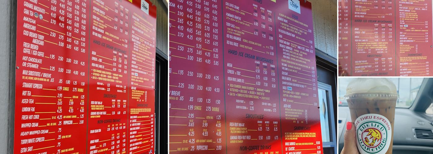 Brewed Awakening Menu