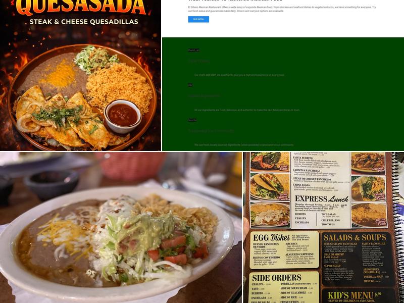 El Gitano Menu