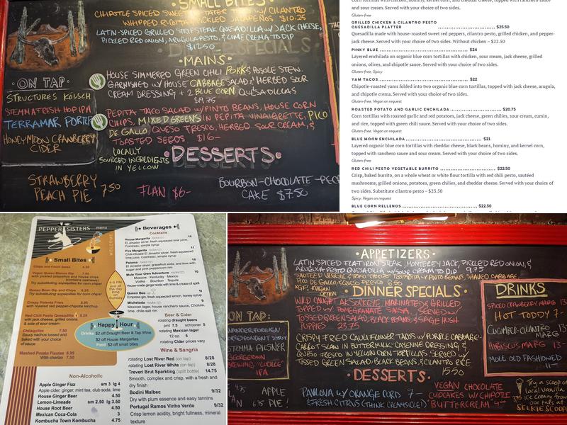 Pepper Sisters Menu