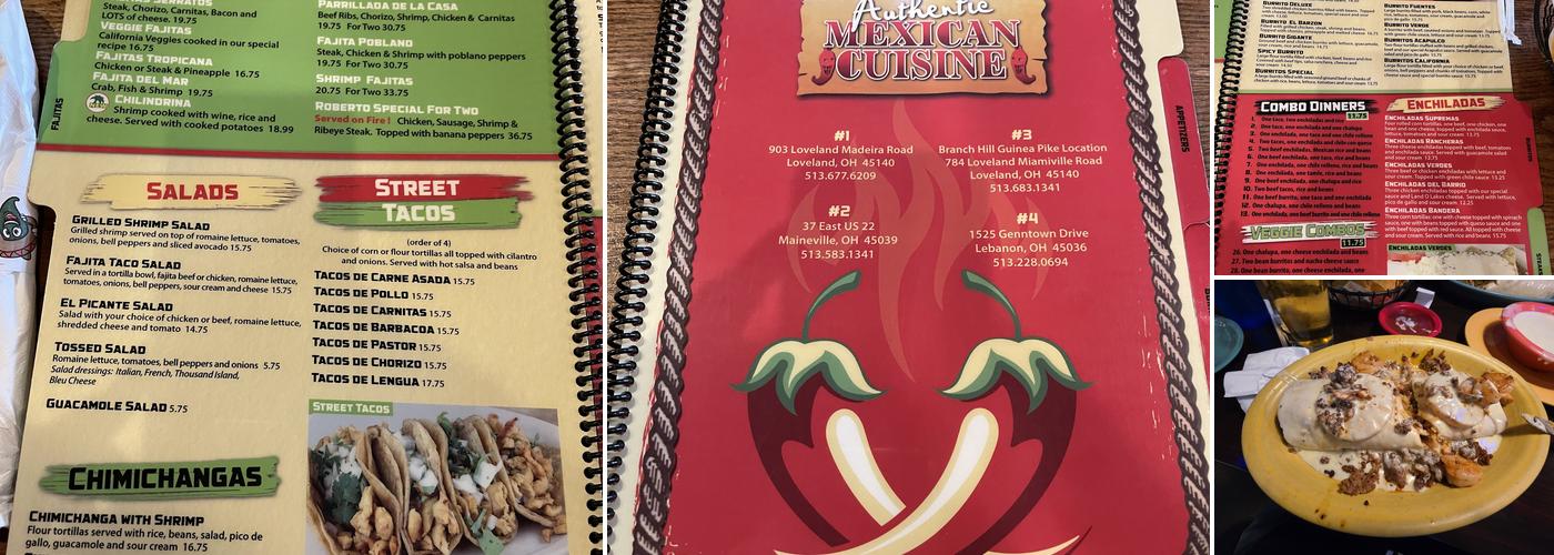 EL Picante Authentic Cuisine Menu