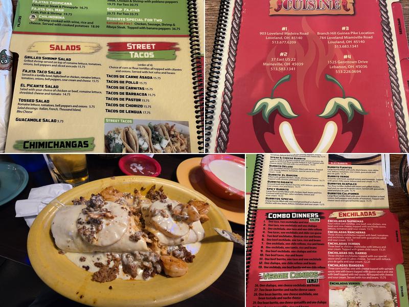 EL Picante Authentic Cuisine Menu
