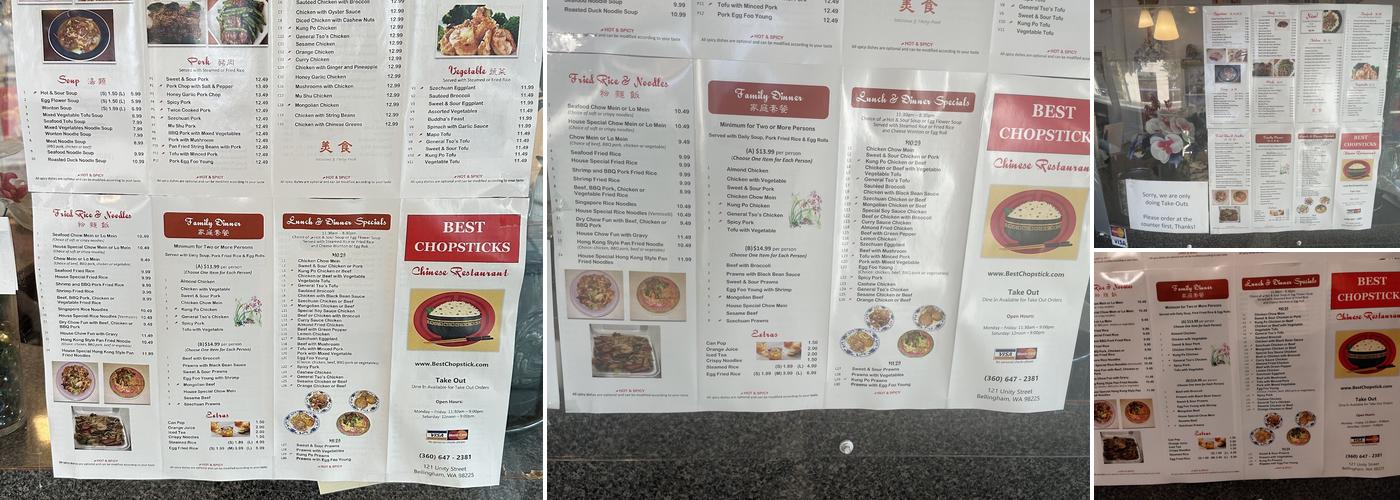 Best Chopsticks Menu