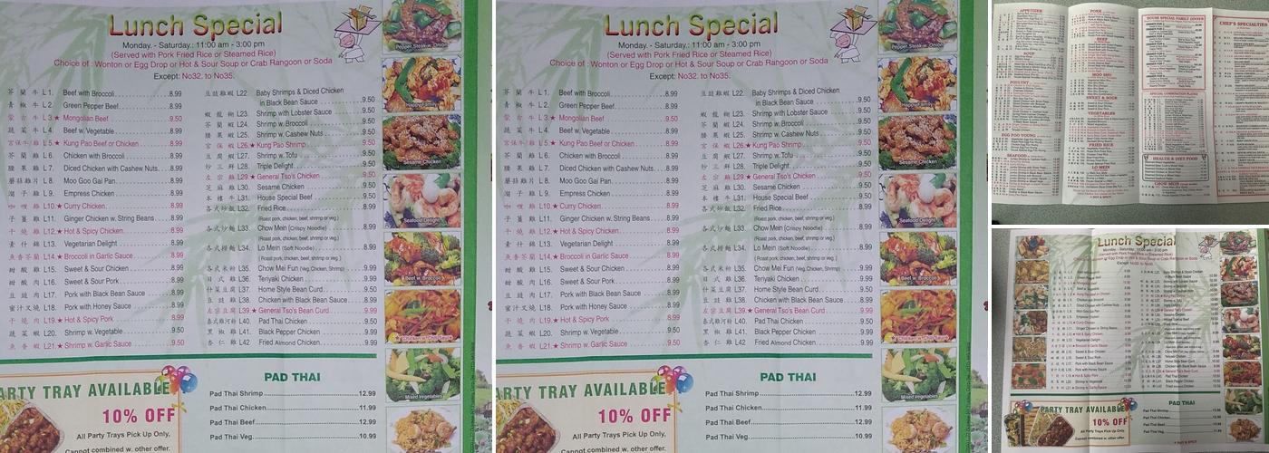 Lucky Panda Restaurant Menu