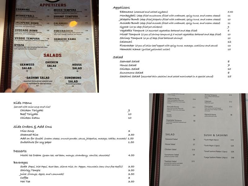 Nami Asian Bistro Menu