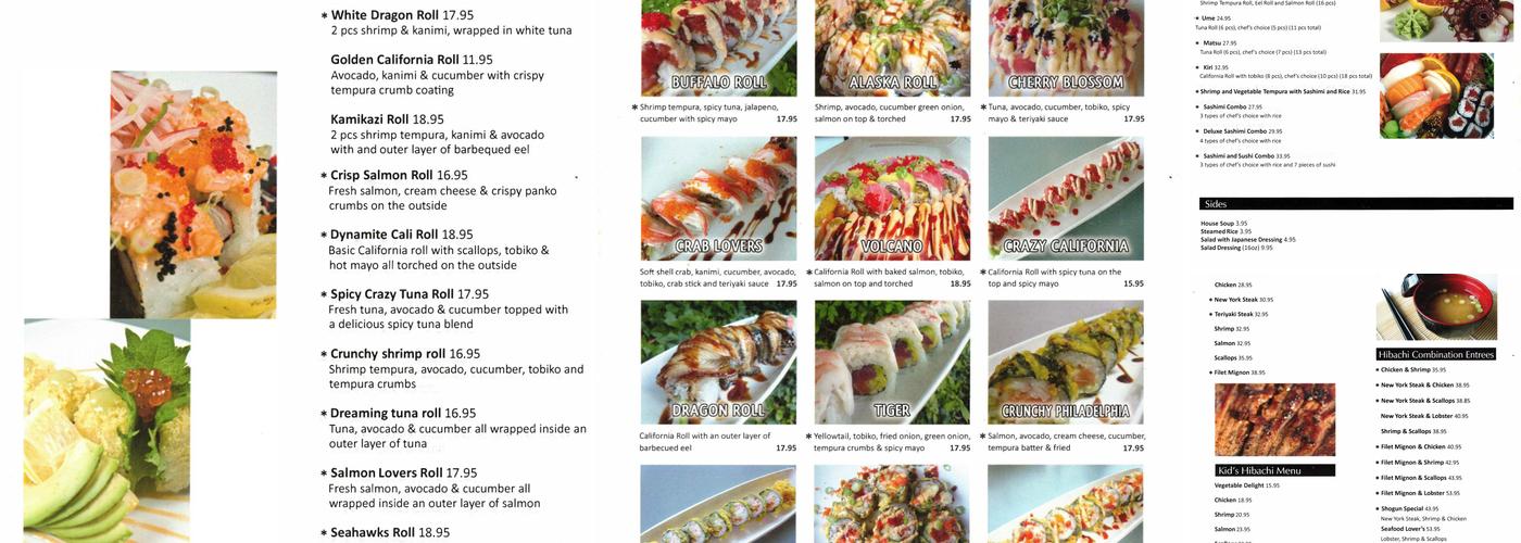 Kyoto Japanese Steakhouse Menu