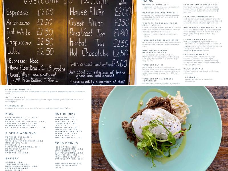 Twilight Coffee & Bunkhouse Menu