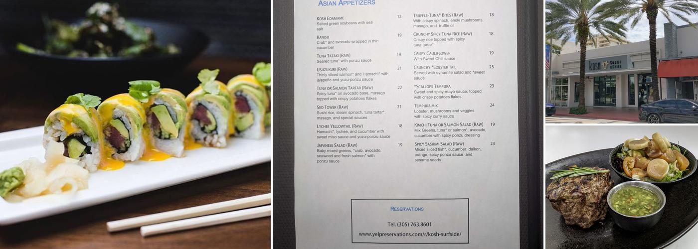 Kosh Menu