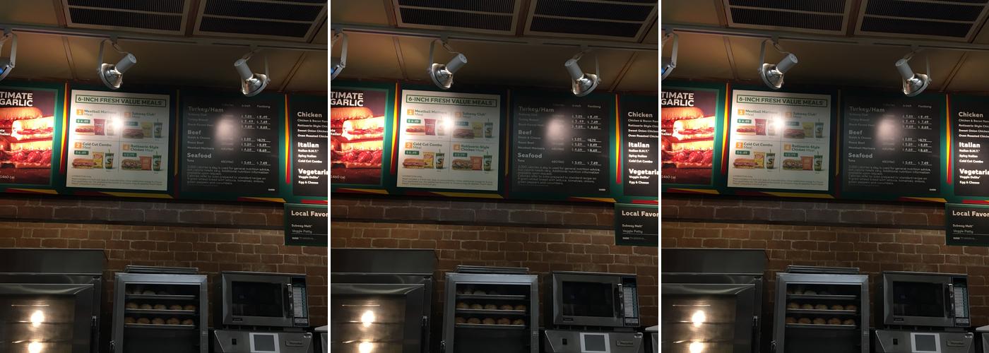 Subway Menu
