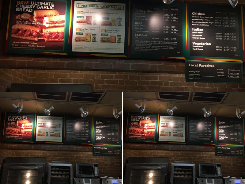 Subway Menu