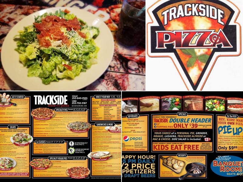 Trackside Pizza Menu