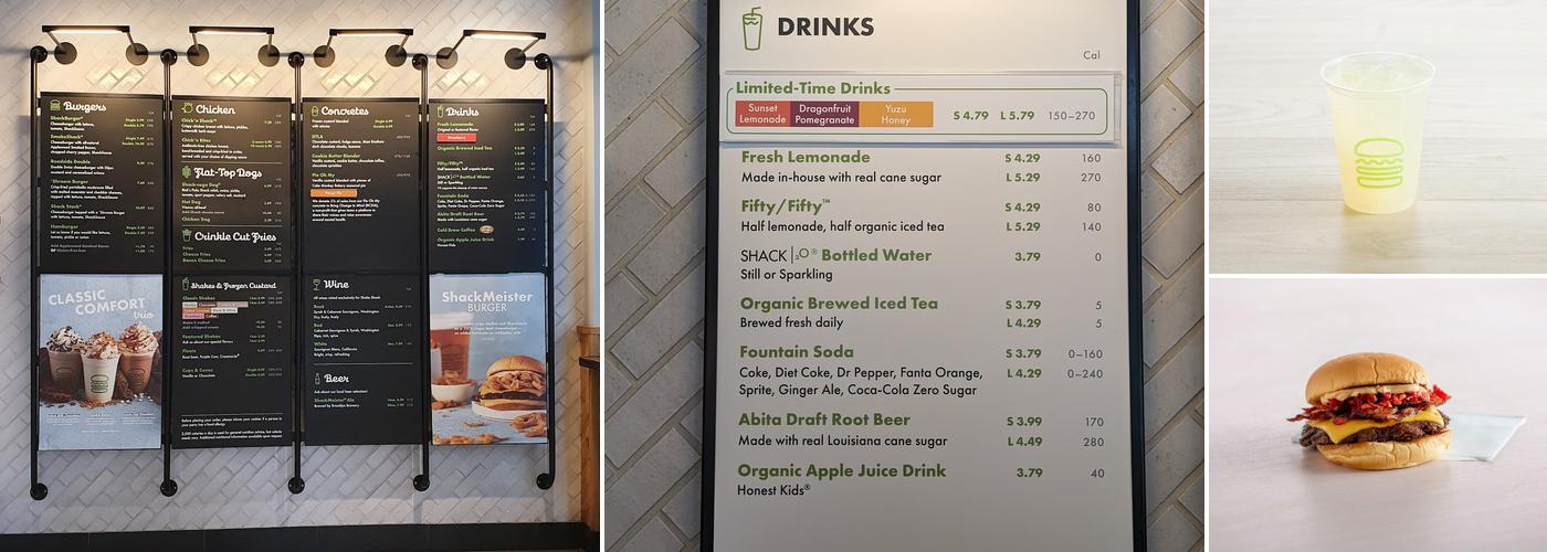 Shake Shack Downtown Los Angeles Menu