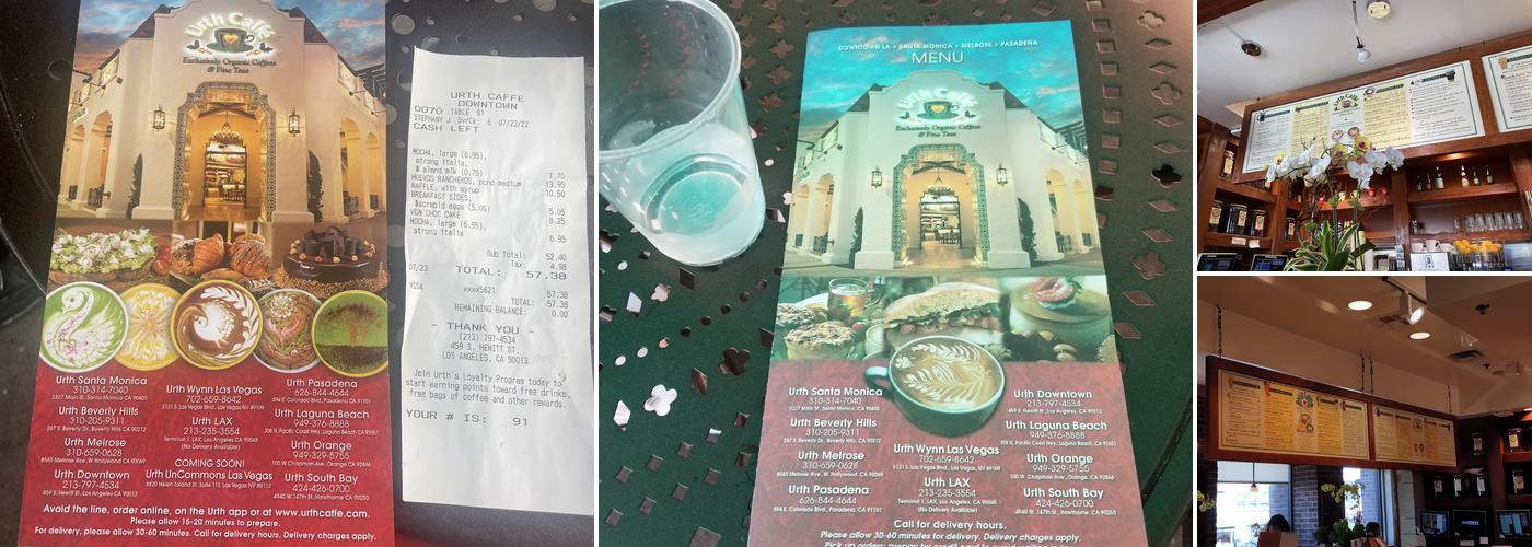 Urth Caffe Menu