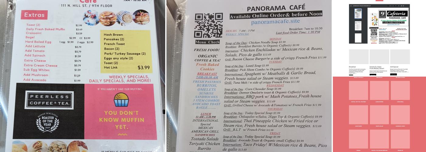Panorama Café Menu