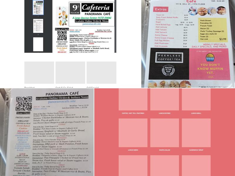Panorama Café Menu