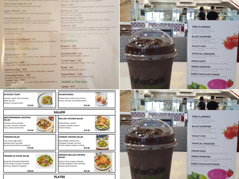Asher Caffe Menu