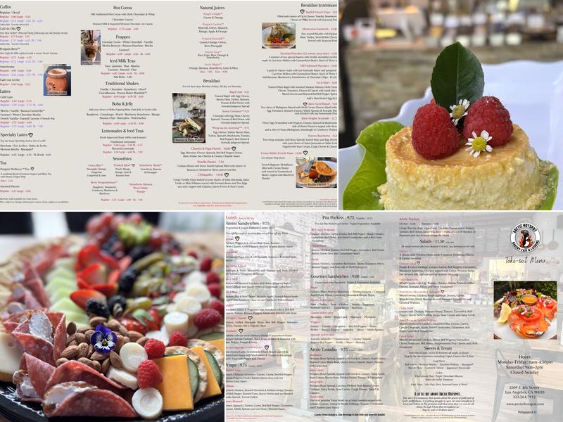 Arctic Hotspot Cafe & Catering Menu