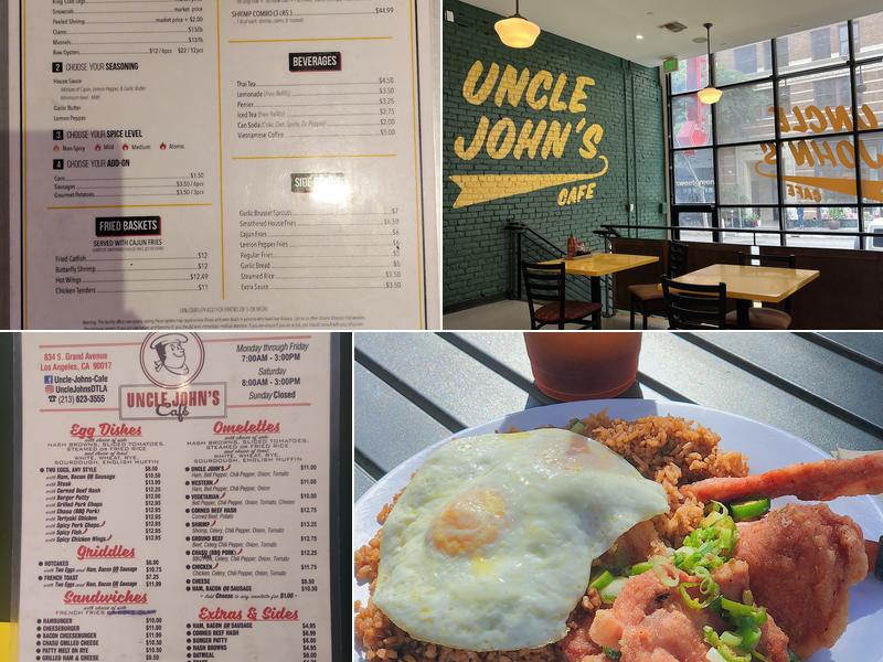 Uncle John's Cafe Menu