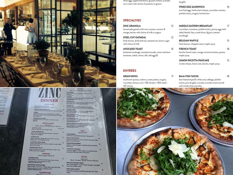 Zinc Café & Market Menu