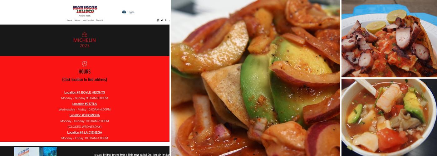 Mariscos Jalisco Menu