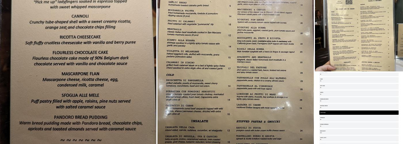 Maccheroni Republic Menu