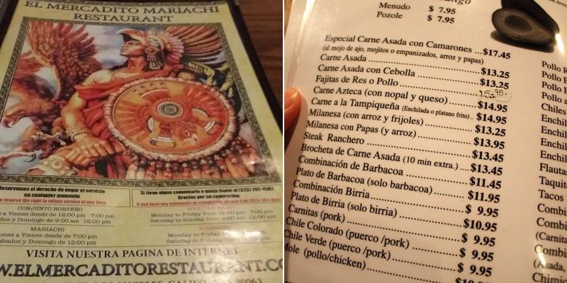 La Perla Menu