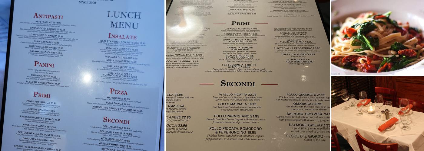 George's Restaurant & Lounge Menu