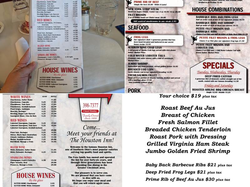 Houston Inn Menu