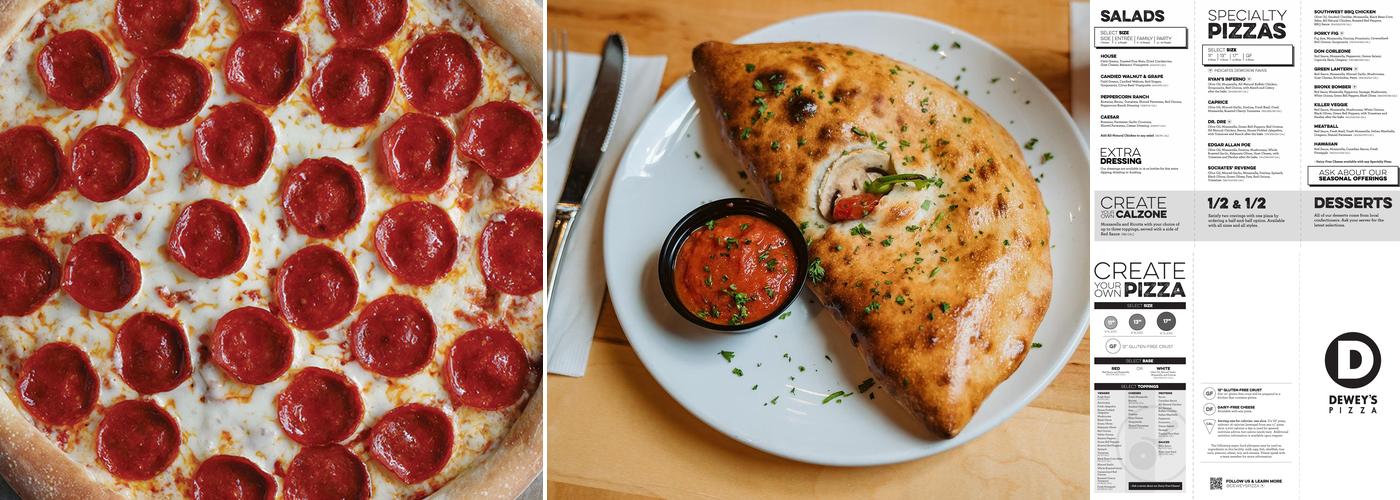 Dewey's Pizza Menu
