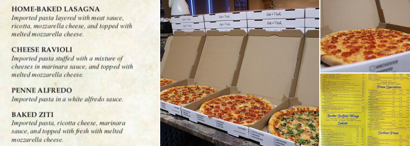 Anthony's Pizza Menu