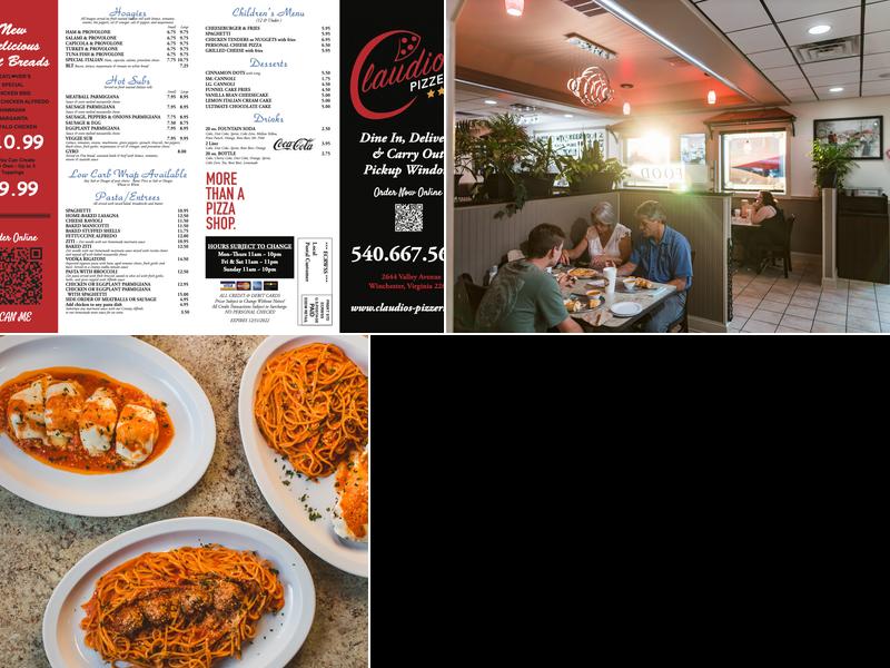 Claudio's Pizzeria Menu