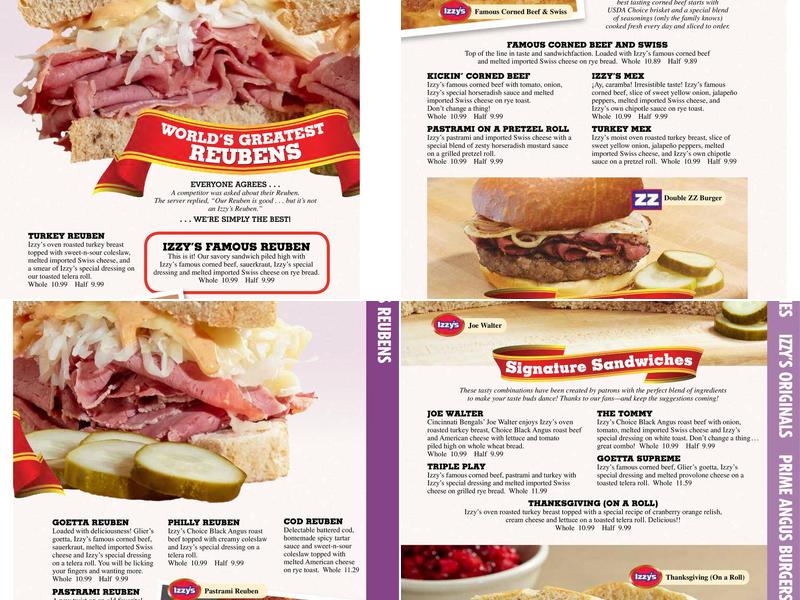 Izzy's Beechmont Menu