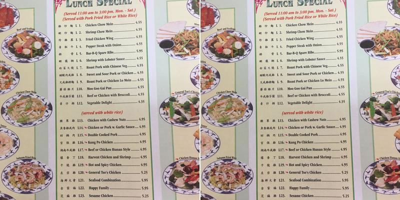 China King Restaurant Menu
