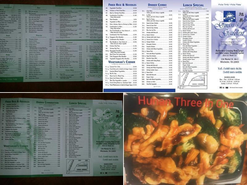 Guan's Garden Inc Menu