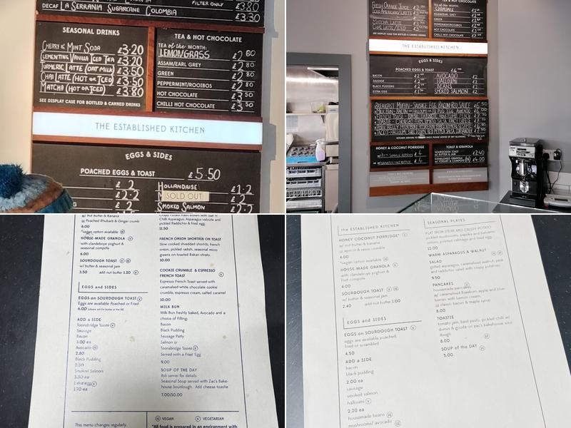 Established Coffee Menu
